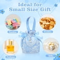 thumbnail image 5 of 8 Pieces Small Floral Gift Bags, Canvas Pink Gift Bags, Tea Party Favor Bags With Handle, Mini Drawstring Treat Gift Pouches for Baby Shower, Bridal Shower, Birthday, Wedding (blue), 5 of 7