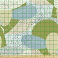 thumbnail image 2 of Ambesonne Geometric Fabric by the Yard Upholstery, Wavy Oval Shapes Stripes, 3 Yards, Lime Green Blue Grey, 2 of 5