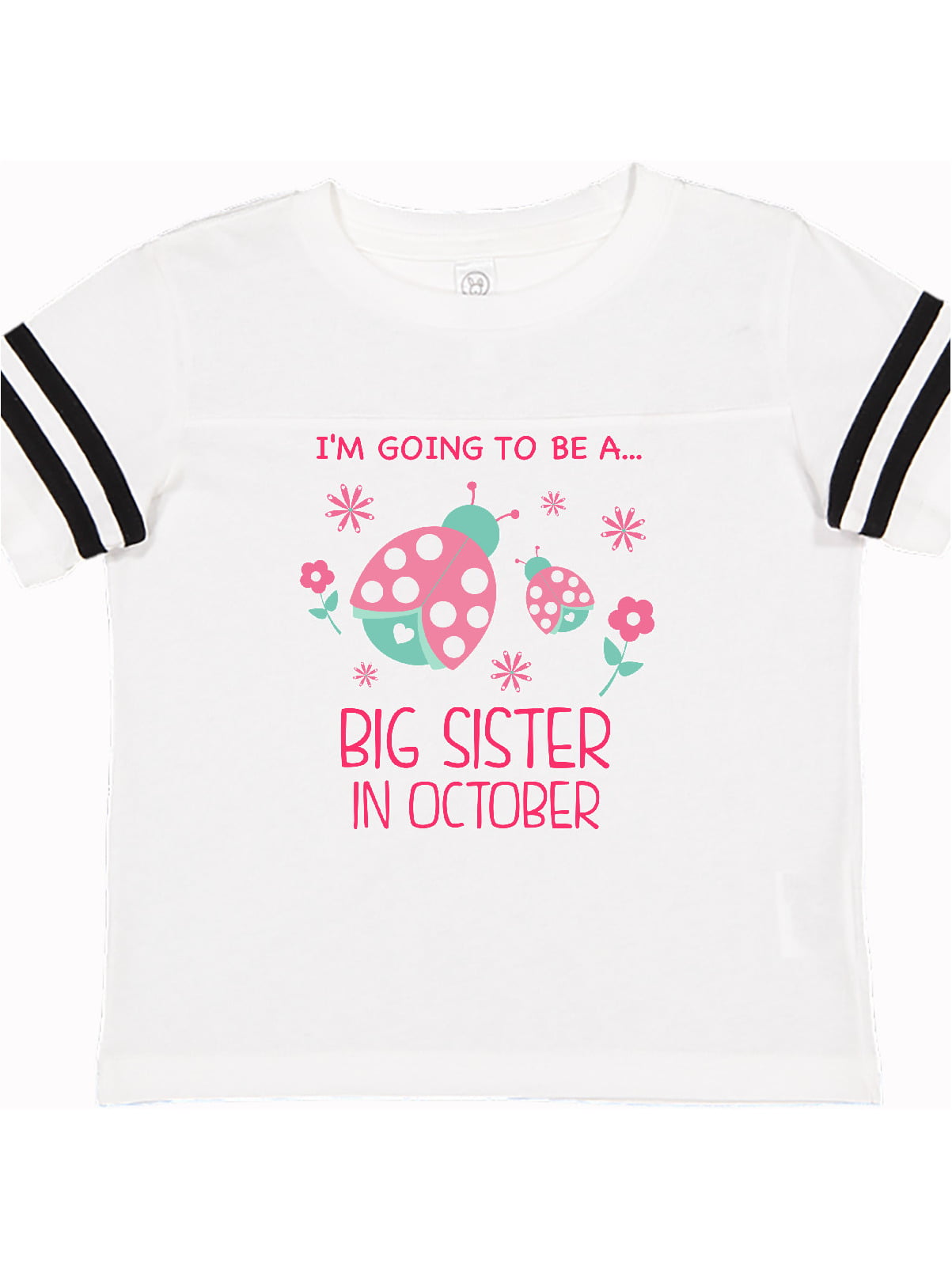 inktastic Im Gonna Be a Sister in October with Ladybugs Toddler T-Shirt 