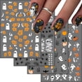 thumbnail image 3 of Pegatinas Lukmexor para decoración de uñas, Halloween, 12 hojas, flores, 3D, 3 of 7