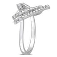thumbnail image 2 of Dual Heart Diamond Engagement Ring, Women's Wedding Anniversary Diamond Ring, Pave Set Heart Ring, 925 Sterling Silver, 1.7 Ct Simulated Diamond, Promise Ring For Girlfriend, 2 of 4