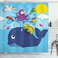 thumbnail image 1 of Ambesonne Playroom Shower Curtain, Marine Animals, 69"Wx75"L, Multicolor, 1 of 3