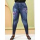 thumbnail image 2 of Tallas de plus Tallas 3D Leggings florales Rosegal Leggings de talla grande, 2 of 5