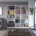 thumbnail image 3 of DeeHome Olson 3 Piece Living Room Set with 3 Bookcases, White, 3 of 7