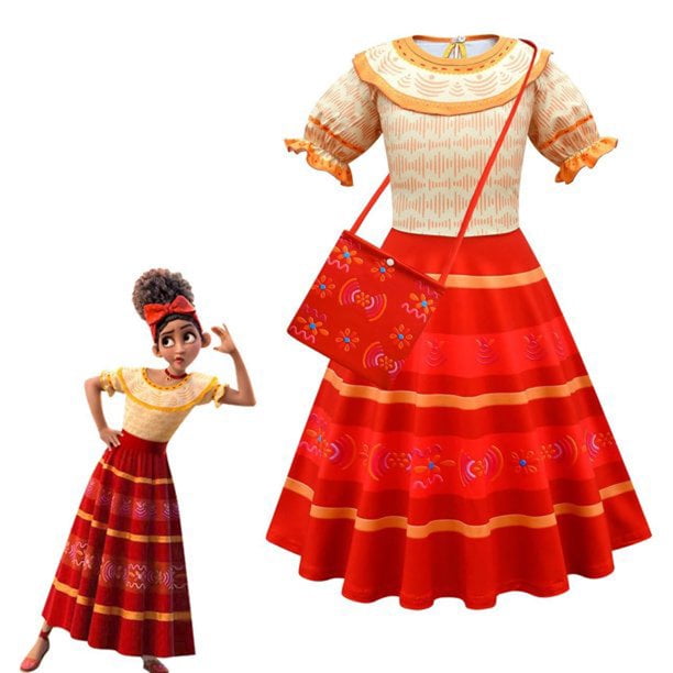 Kilkwhell Kids Girls Isabella Dress Encanto Cosplay Costume Julieta