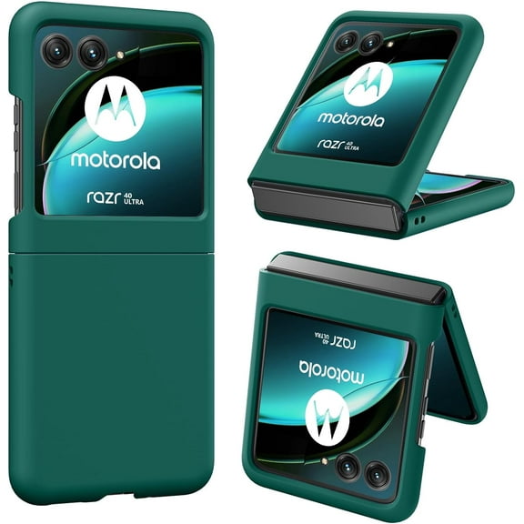 Motorola Razr Plus 2023 Case, Motorola Moto Razr Plus Phone Case, Hard PC Non-Slip Protective Shockproof Phone Case Cover for Motorola Moto Razr Plus 2023, Midnight Green