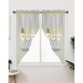 thumbnail image 3 of Swag Curtains, Farm Lemon Gnome Welcome Rod Pocket Kitchen Curtains Valances Tier Curtains Swag Valance Curtains for Bedroom Living Room 36" x 45", 2 Panels, 3 of 6