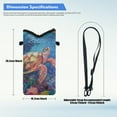 thumbnail image 7 of SEANATIVE Neoprene Mobile Phone Pouch Waterproof and Shockproof Cellphone Protective Bag with Adjustable Strap Lightweight Mini Phone Purse Travel Essentials, Sea Turtle Sea Grass Coralline Blue, 7 of 7