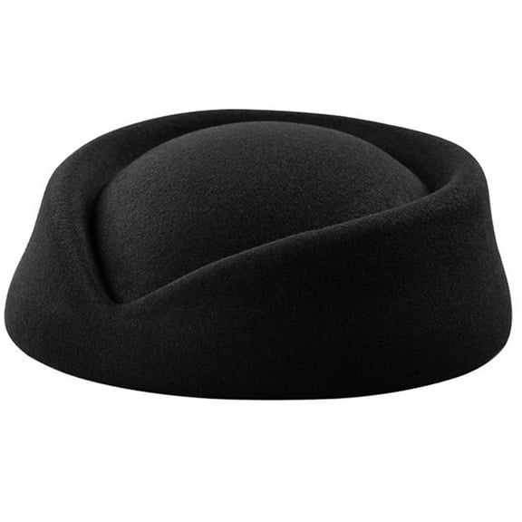 UNTERING Top Hat Solid Color Female Flight Attendant Hat Sweet Business Uniform Live Show Women Caps Hats Air Cosplay