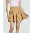thumbnail image 3 of Real Essentials 4 Pack: Women's Soft Casual Pleated Mini Skirt - Skater A-Line Flowy Skirts (Available In Plus Size), 3 of 6