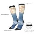thumbnail image 4 of Knee High Socks for Men and Women, Howling Wolf Full Moon Althletic Compression Socks, Support Long Tube Socks for Outdoor Sport, Calf Socks, High Stockings for Women Men, 4 of 7