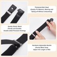thumbnail image 3 of 6Pcs 2 Colors No Buckle Stretch Belt Elastic Waist Belt for Men Women Canvas Elastic Invisible Belt with Alloy Buckles Adjustable Invisible Stretch Waist Belt for Jeans Shorts Pants, 3 of 5