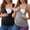 Black & Gray, variant on Women's Nursing Tank Wrap V-Neck Ruched Breastfeeding Tops XXL Purple & Blue