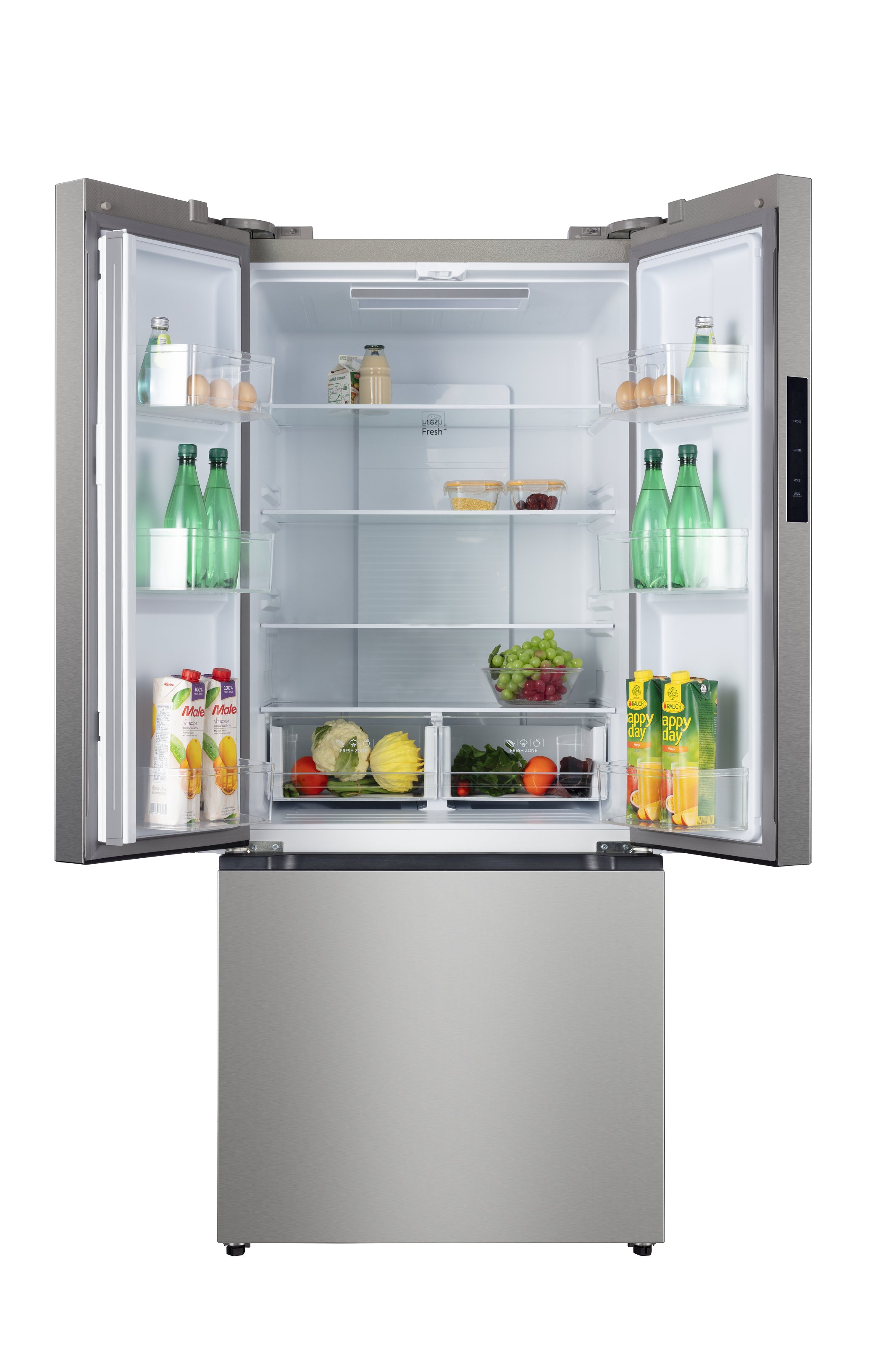 Hamilton Beach, 17.7 Cu. Ft. French Door Refrigerator, Platinum Silver ...