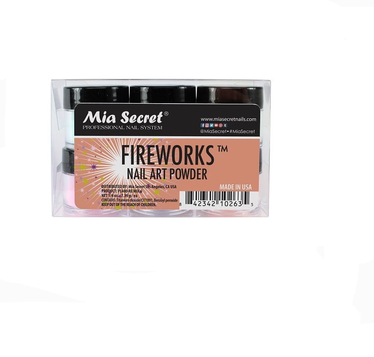 6PC Mia Secret Nail New Acrylic Art Powder New Collection Fireworks