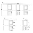 thumbnail image 3 of Aheaplus 3-Piece Heavy-Duty Walk-in Closet Organizer Bundle - 8FT Double Wardrobe Towers, 9 Wooden Drawers, 8 Hanging Rods & 25''W Freestanding Storage Tower, White, 3 of 4