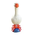 thumbnail image 5 of BZPIZ Desk Goose, Red White Blue Garden Porch Goose Statues, 7.08In Resin Real Concrete Porch Goose Decor, Outdoor Animal Sculptures & Statues, Perfect for Home Garden Stairs, Backyard, Farm, Patio, 5 of 6