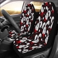 thumbnail image 2 of FMSHPON Set of 2 Car Seat Covers Cartoon White Rabbit Bow Universal Auto Front Seats Protector Fits for Car,SUV Sedan,Truck, 2 of 3