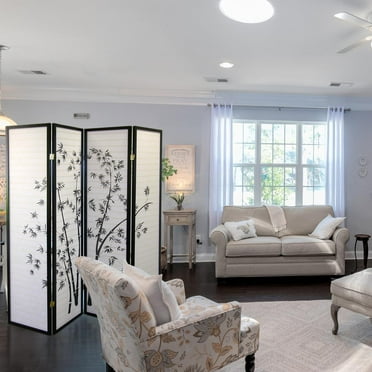 Ore International 4-Panel Room Divider - Bamboo