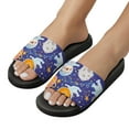 thumbnail image 5 of GZHJMY Stylish Slides for Women Men, Cute Cartoon Alien Astronaut Soft Flexible Slip-on Sandals Slippers, 5 of 7