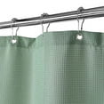 thumbnail image 2 of Waffle Fabric White Shower Curtain Waffle Weave Fabric Shower Curtain for Bathroom, 2 of 9