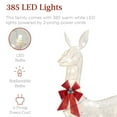 thumbnail image 3 of Best Choice Products 6.5ft 3-Piece Lighted Christmas Deer Set Outdoor Yard Decoration w/ 385 LED Lights, Stakes - White, 3 of 7