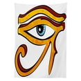 thumbnail image 2 of Eye Outdoor Tablecloth, Ancient Eye Symbol Mystic Egyptian Religious Symbol Mythology Spiritual, Decorative Washable Fabric Picnic Tablecloth, 58 X 120 Inches, Orange Pale Blue Ruby, by Ambesonne, 2 of 2