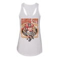 thumbnail image 2 of Wild Bobby,Kansas City Fan KC Fantasy Football Sports, Ladies Racerback Tank Top, White, Large, 2 of 3
