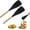 Black, variant on 2 Pack Silicone Spoonula Set – Multi-Function Cooking Spoon with Heat-Resistant Silicone Head & Wooden Handle, Ideal for Stirring, Scooping & Serving, Versatile Kitchen Spatula Tools