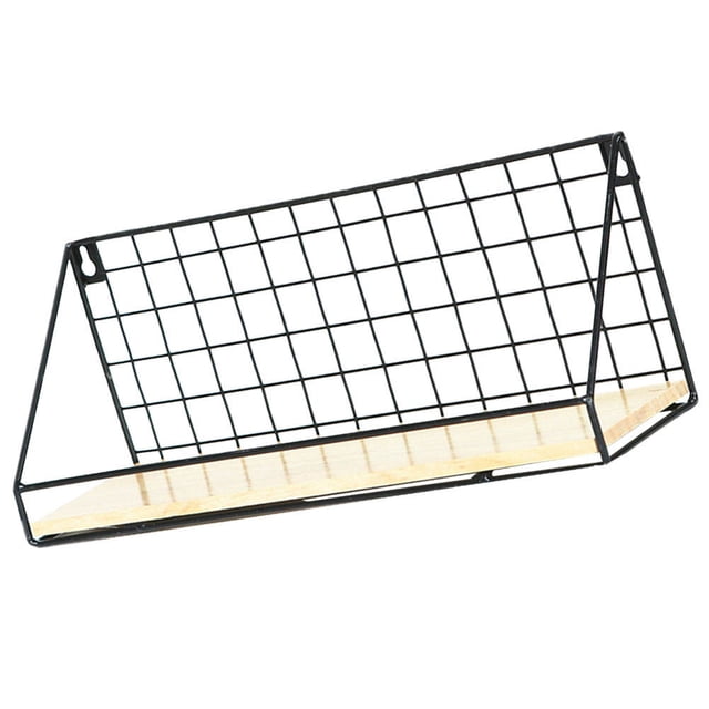 FUTUREORYY 1Pcs Wall Mounted Display Organiser Wood Storage Rack for Householders 11.8x5.5x4.1in