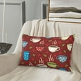 thumbnail image 5 of Pofeuu Coffee Cups Print Polyester Microfiber Plush Pillowcases, Super Soft and Cozy Pillow Case Covers with Envelop Closure（Pillow core not included）-16"x24", 5 of 6