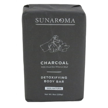 Sunaroma Bath Soap Charcoal With Bergamot Oil, 8 Oz