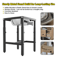 thumbnail image 2 of 1.6 Gallon Elevated Dog Water Bowl for Large Dogs, 4-Height Adjustable (15–20'') Raised Stainless Steel Bowl with Spill-Proof Mat & Sturdy Metal Stand, 2 of 5