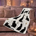 thumbnail image 6 of Mystical Black Cat Celestial Moon Halloween, Playful Pet Portrait Pattern, Warm Flannel Blanket for Living Room and Bedroom, Cat Lovers Thanksgiving Gift, Pet Lover Home Decor, 6 of 9