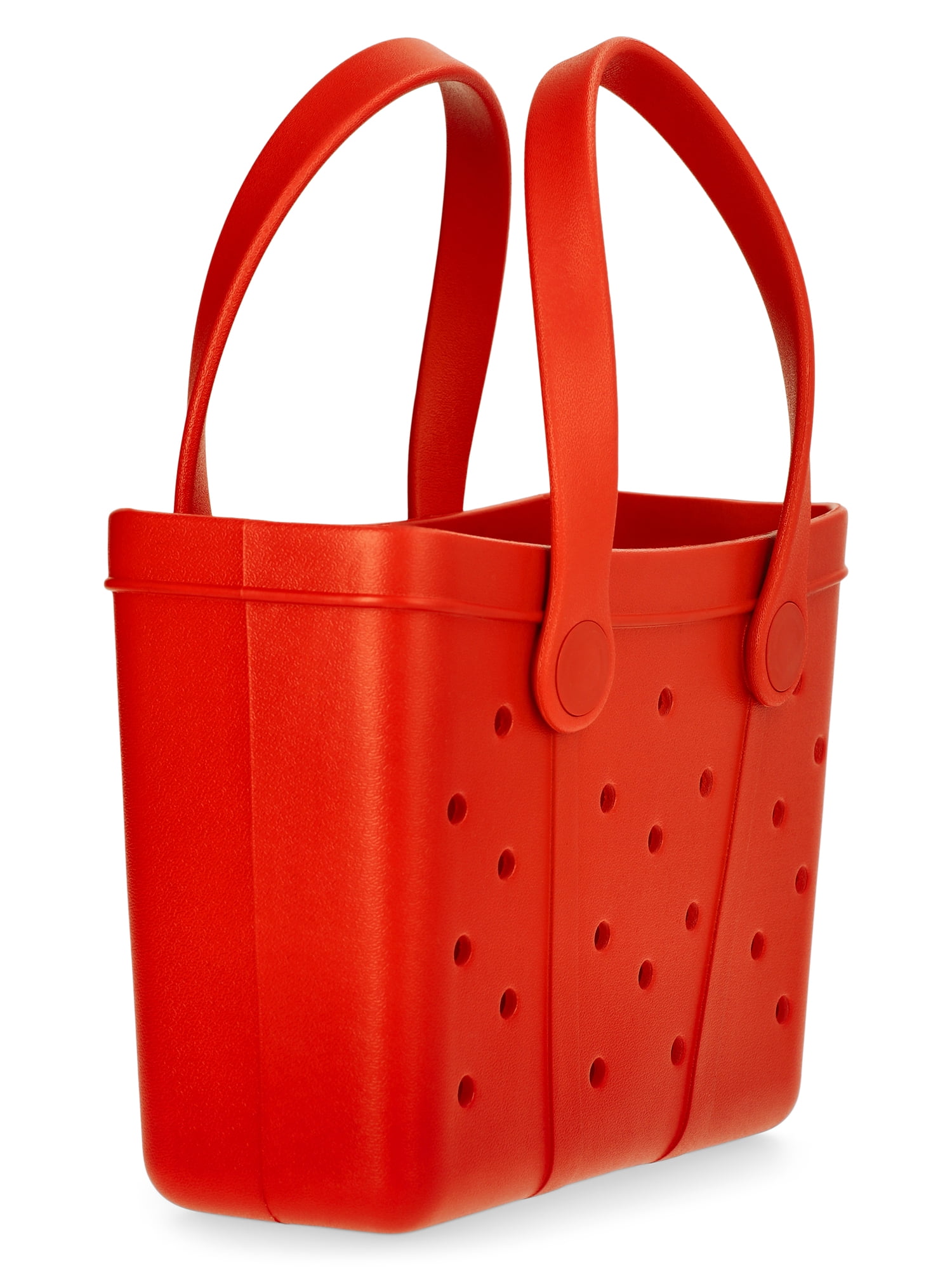 Time and Tru Women's Lightweight Mini Beach Tote Bag, Red