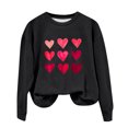 thumbnail image 2 of Amzcrzy Chandails en Molleton à Manches Longues pour Femmes Mode Saint-Valentin Imprimé Décontracté Manches Longues Dames Chandails en Molleton Amples Sans Capuche Blouse Chandails en Molleton de Saint-Valentin pour Femmes, 2 of 3