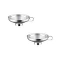 thumbnail image 1 of Oleegame 2PC Stainless Canning Funnel Lightweight Wide Mouth Jar Funnel With Handle Suitable For Wide Mouth And Conventional Jar Food Grade Metal Jam Kitchen Tools, 1 of 9