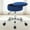 Blue With Wheels, variant on Adjustable Vanity Stool with Storage Rolling Vanity Chair with Wheels Swivel Vanity Stool Chair for Vanity Makeup Stool White
