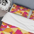 thumbnail image 4 of Designart 'Abstract Geometric Retro III' Ensemble de Housse de Couette Mi-Siècle, 4 of 5