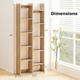 thumbnail image 3 of Gymax 2PCS 11-Tier Bookcase w/ Anti-Tipping Kits Wood Display Shelf Tree-Shaped Natural, 3 of 10
