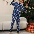 thumbnail image 4 of SILVERCELL Matching Family Christmas Pajama Sets Christmas Pattern Long Sleeve Sleepwear Holiday Lounge Sets, 4 of 5