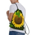 thumbnail image 4 of Yiaed Sunflower3 Print Drawstring Bags Drawstring Backpack Bulk String Back Pack Gym Sport Bag-Small, 4 of 5