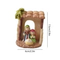 thumbnail image 3 of Mini Holy Family Nativity Scene,2.9" Resin Figurine of Mary,Joseph and Baby Jesus,Rustic Xmas Ornament Tabletop Centerpieces,Christmas Religious Decor for Shelf,Mantel, Desk,Catholic Gifts -Beige, 3 of 6