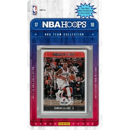Zach Parise Rookie Card Portland Trail Blazers 2017 2018 Hoops Basketball Factory Sealed 11 Card NBA Licensed Team Set with Damian Lillard, Zach Collins and Caleb Swanigan Rookies plus ()