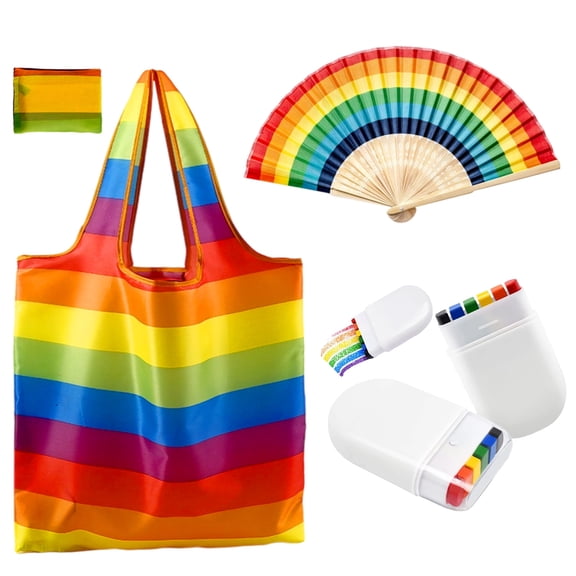 Forfamy Gay Pride Accessories for Month, Rainbow Flag Face Paint Butterfly Hair Clip Sunglasses for LGBTQ LGBT Women Men Party Parades Celebrations Festival Decorations