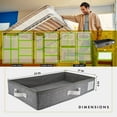 thumbnail image 4 of Homelux Theory Underbed Storage Bag, 1pc Large Light Gray Closet Organizer, 4 of 6
