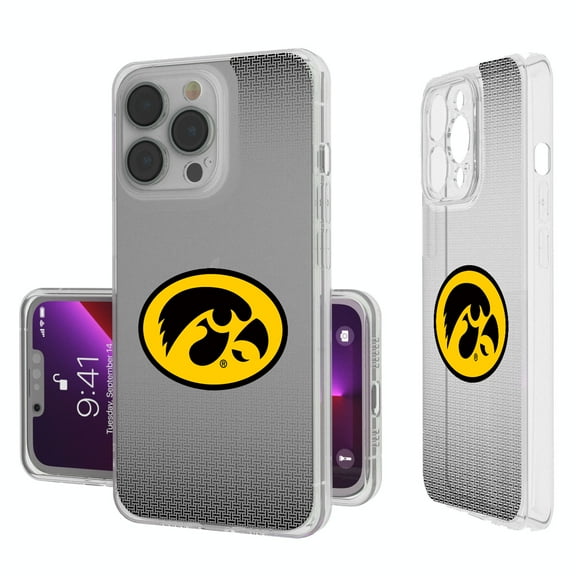 Iowa Hawkeyes Linen Logo iPhone Clear Case