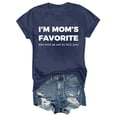 thumbnail image 5 of MEICHEN I'm Mom's Favorite Print Shirt Mother's Day T Shirts for Women Summer Fashion Clothing Tops, 5 of 6