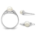 thumbnail image 3 of Bague Solitaire en Perles d'Eau Douce de Culture 6,5 mm en Argent Sterling, 3 of 4