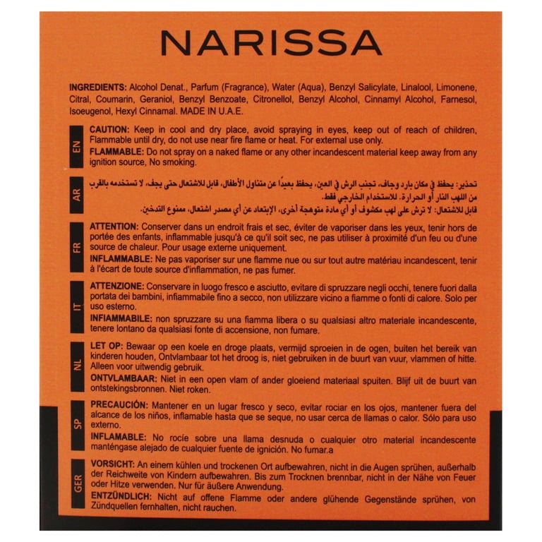 Maison Alhambra Narissa Ambre, Oriental EDP Spray, 3.4 oz, Amber